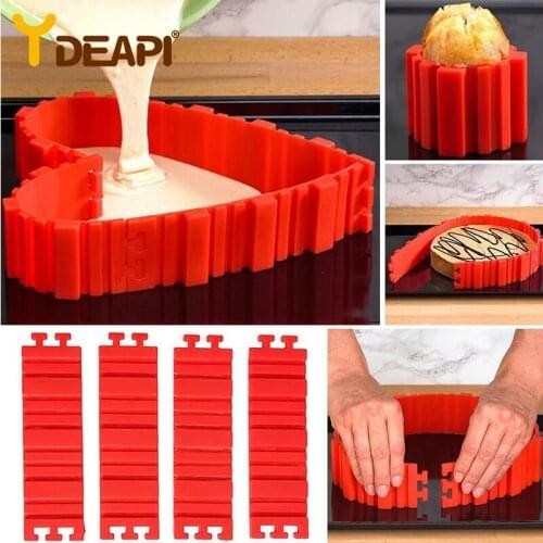 YDEAPI 4Pcs Silicone Cake Mold Magic Bake Snakes Diy Cake Mould Baking For Ice Creams Pastry Art Pan Bakeware Cake Tools