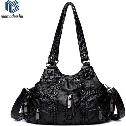 Womens Hand Bags Designers Luxury Handbags 2021 High Quality Soft Skin Leather Messenger Bag Female Casual Retro Handbag