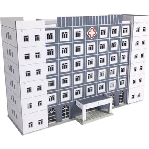 1:150 N Scale Train Sand Table Landscape DIY Assembly Model Hospital Building Architecture Ho Scale Miniatures Landscape