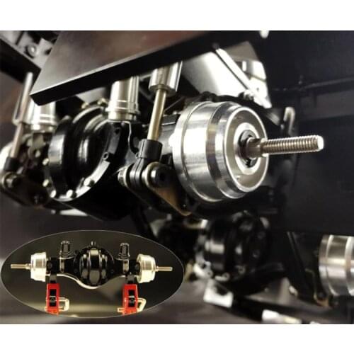 1PC 1/14 Tamiya Tractor Front Rear Axle Bridge Aluminum 4x2 6x4 8x4 Unpowered Bridge with Differential Lock for 1:14 RC Car Part