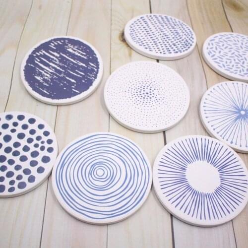 1 Pcs Natural Diatom Mud Water Absorption Coaster Quick Drying Anti-Skid Cup Pads Tea Mat Heat Insulation Coasters Table Decor