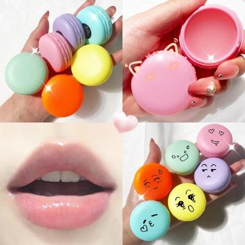 12pc/lot Colourless Macaron Lip Balm Sweet Girl Moisturizing Long Lasting Nutritious Anti Cleft Strawberry Fruit Flavor Lipstick