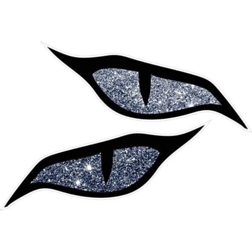 3D Interesting Graphics Large Pair of Evil Eyes Design Glitter Sparkle Effect Sticker for Car Biker Helmet Car Sticker Kk13*13cm