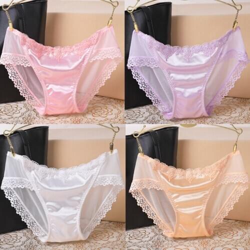 4 Pcs /set Sexy Lace Briefs Women Underwear Panties Seamless Underwear Low-rise Soft Breathable Underpants Lingerie