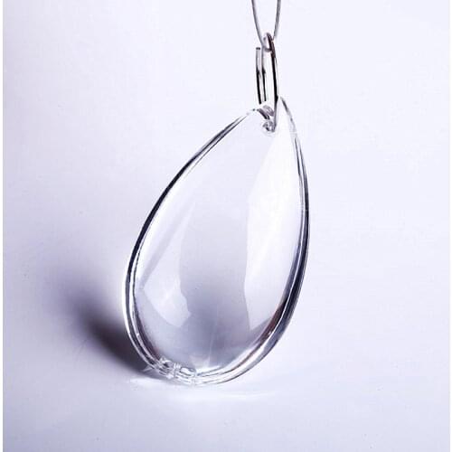 5pcs/lot 50mm Transparent color crystal chandelier pendants/ crystal curtain pendants ,crystal lighting Lamp parts(Free Rings)