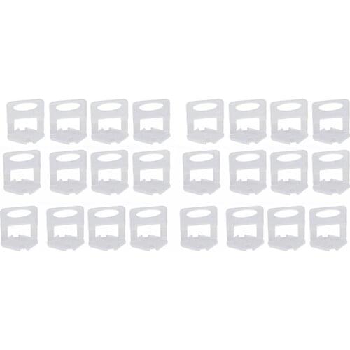 900 Pcs Plastic Ceramic Tile Leveling System Clips,Transparent & White