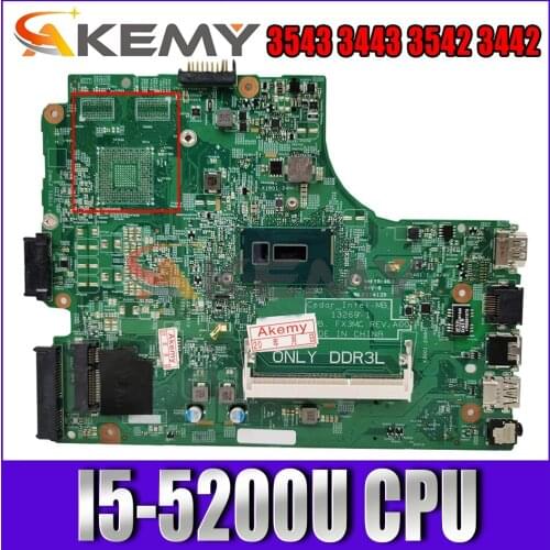 Brand NEW I5-5200U For DELL Inspiron 3543 3443 3542 3442 Laptop Motherboard 13269-1 FX3MC CN-0THVGR THVGR Mainboard 100%Tested