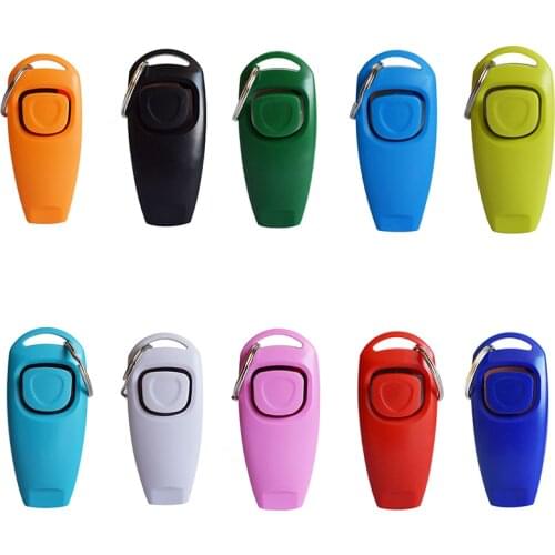 Hot Sale Dog Training Whistle Clicker Pet Dog Trainer Help Guide With Key Ring Drop Shipping Treat Bags Dog Supplies Dog Product