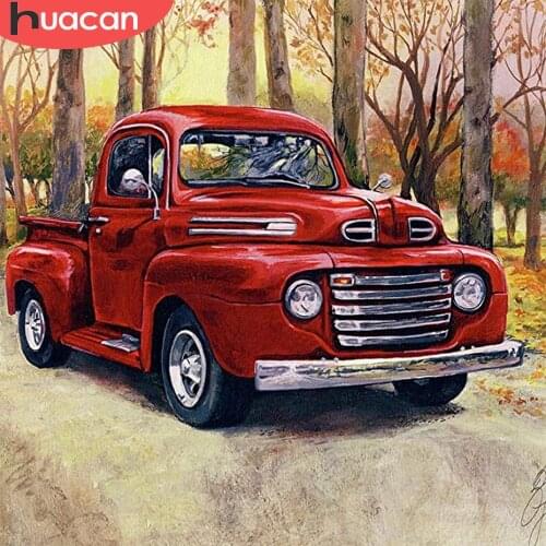 HUACAN 5D Diy Diamond Mosaic Car Full Square/Round Diamond Painting Landscape Embroidery Picture Of Rhinestones