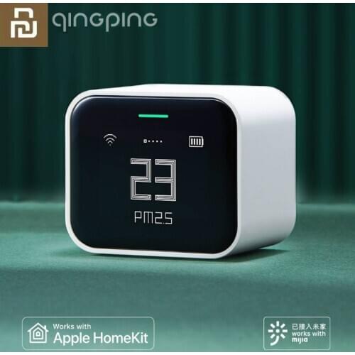 Qingping Air Detector lite Retina Touch IPS Screen Touch Operation pm2.5 Mi home APP Control Air Monitor work with apple Homekit