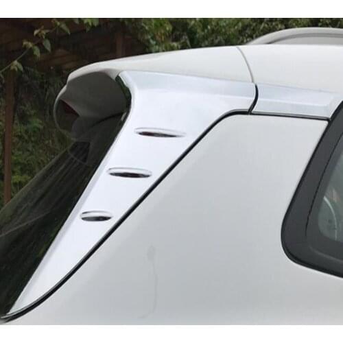For Hyundai Kona Encino Kauai 2017-2019 2020 Chrome Rear Tail Window Spoiler Triangle Molding Cover Kit Trim Car Styling