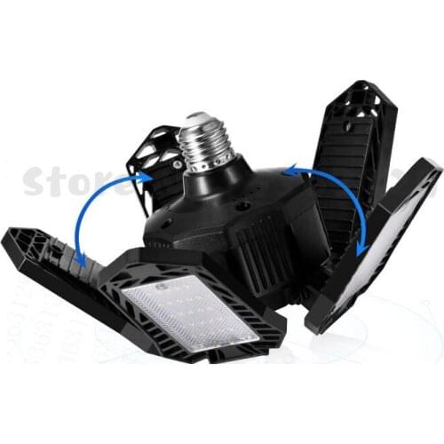 E27 LED Garage Light AC85-265V Deformation Adjustable Angle High Bay Light Industrial LED Garage Light For Garage Workshop