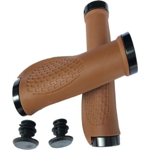 Boutique Retro Beach Bike With Rubber Iock Sleeve Meat Ball Comfort Handlebar Coffee Brown Silver Ring Mountain Bike