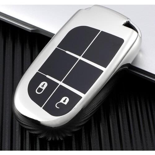 Hot Sale Soft TPU Car Key Case Full Cover For Fiat Jeep For Dodge Ram 1500 Journey Charger Dart Challenger Durango 2 Buttons