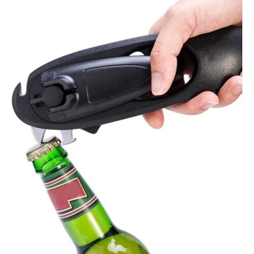 Multifunction 8 In 1 Manual Can Opener Kitchen Tool Bottle Jar Portable Gadget Professional 18.5cm Handheld Side Cut Accessories