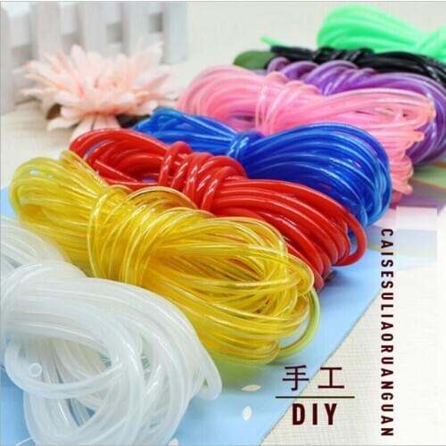 Colorful PVC Hose Small diameter 3mm DIY Hand Knitting Use Flexible Hose Bicycle and Model Accessory Horticulture Supplies Tube