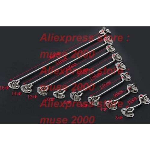 Window frame hooks hooker Length 3 4 6 8 10 12 14 16 inch, steel hooker hinger anti collision glass protecting