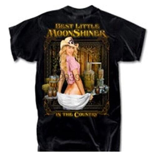 Best Little Moonshine In The Country BLACK Adult T-shirt