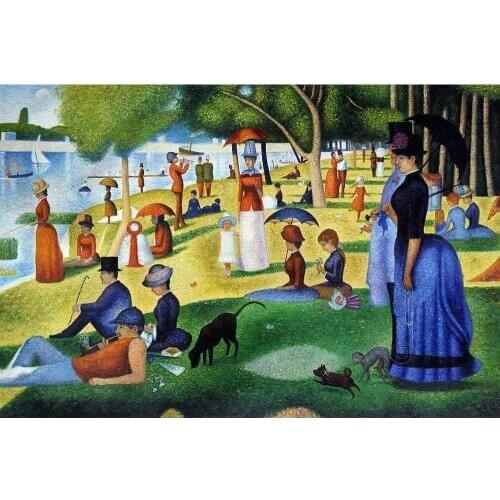 Famous works Georges Seurat paintings of Sunday Afternoon on the Island of La Grande Jatte Oil on Canvas Hand-painted