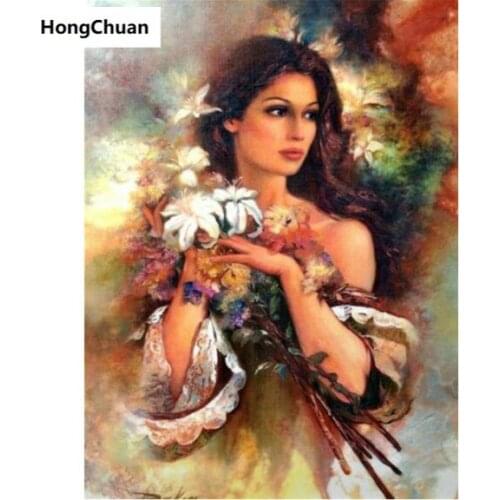 Full square/round diamond paintingdiamond cross stitchbeautiful woman figure5D DIY diamond mosaic embroidery homedecoration gift