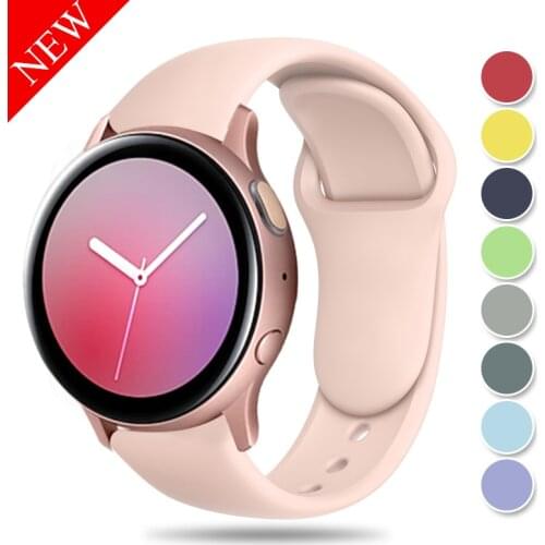 20mm watch strap For Samsung Galaxy watch 3 41mm 42mm Silicone bracelet Garmin Amazfit Samsung Galaxy watch 2 40mm 44mm band