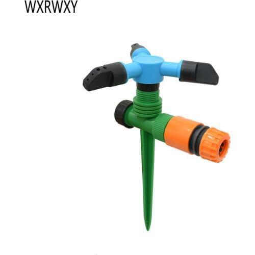 Drip irrigation Garden rotary sprinkler nozzles adjustable 1/2 hose garden sprinklers plastic spike garden watering 1pc