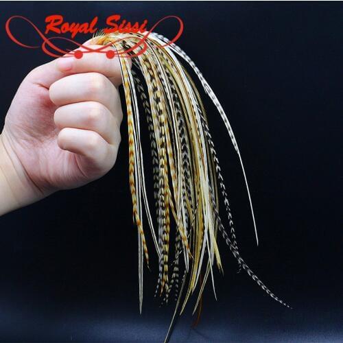 New hot Whiting fly tying feather 20feathers mixed NAT colors size12#-14# dry fly tying skinny rooster saddle hackles 6-9'' long