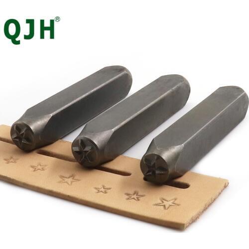 DIY Leather stamp tool Star Shape Seal Tool Steel number word punch Pentagram Seal Carving Stamping Solid Metal Tool