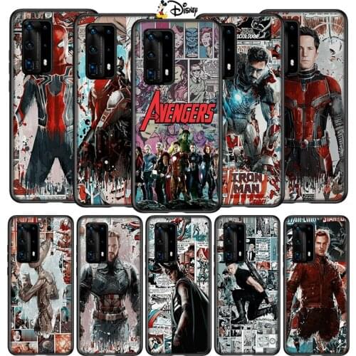 Silicone Cover The Avengers superheroes For Huawei P40 P30 P20 P10 P9 P8 Pro Lite E Plus mini Pro 5G 2017 2019 Phone Case