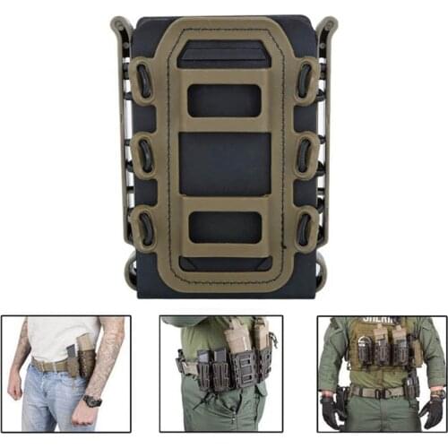 Tactical Magazine Pouch Molle For Ar15 M4 5.56 7.62 9mm Scorpion Fast Mag Quick Release Mag TPR Holster Case Box Hunting Gear