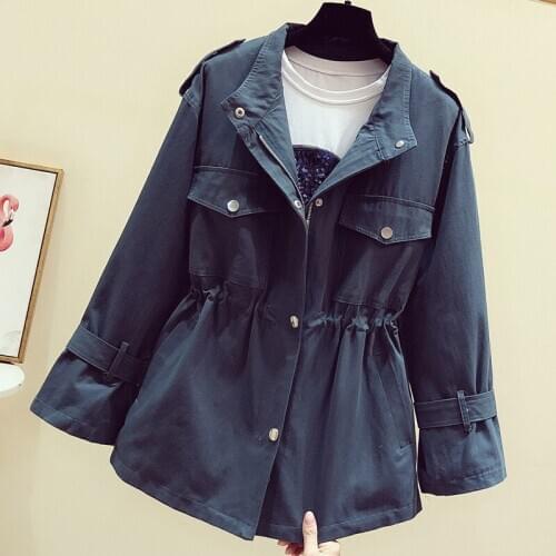 2021 New Trench Coats Women Spring Autumn Long Slim Coats Female Casual Outwear Woman Windbreaker Coat Female Spring Overcoat
