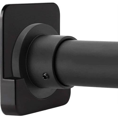 Universal Shower Curtain Rod Mount Holder for Wall Adhesive Shower Rod Tension Retainer No Drilling Stick On Screw Fixation