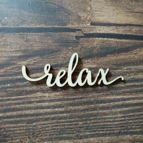 10pcs Laser Cut Relax Word Script Wood Sign Cursive Wooden Rustic Relax Signs Art Home Room Decor Craft