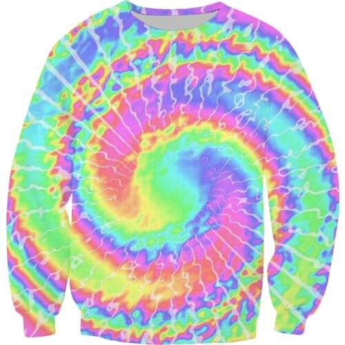 YX GIRL Brand Sweatshirt 2019 New Fashion Flashbacks Sweatshirt colorful psychedelic 3d Print Men Women pullovers