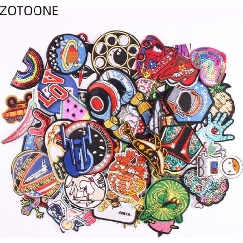 ZOTOONE 10pcs/lots Random Patches for Clothing Iron on Badges Thermal Transfer for Clothes Jeans Embroidery Applique Patches G