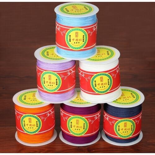 1mm 1.5mm Chinese Knot Macrame None Elastic Nylon Thread Cord String for Jewelry Making DIY Bracelet Braided Necklace Beading