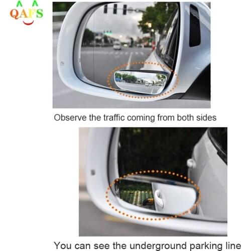 1 Pair=2pcs Blind Spot Mirror Wide Angle 360 Degree Adjustable Convex Mirror