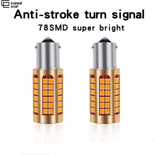 1pcs 1156 P21W BA15S PY21W BAU15S Canbus Bulb 78SMD T20 7440 W21W 7443 WY21W LED For Reverse Turn Signal Light No Hyperflash