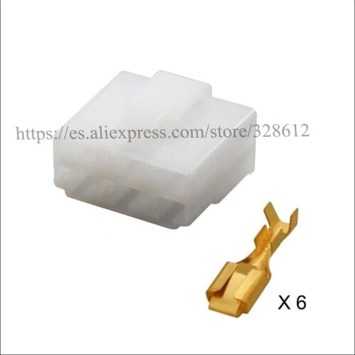 100SET DJ7061-6.3-11/21 car wire female cable Waterproof sheath 6 pin connector automotive Plug socket include terminal sockets