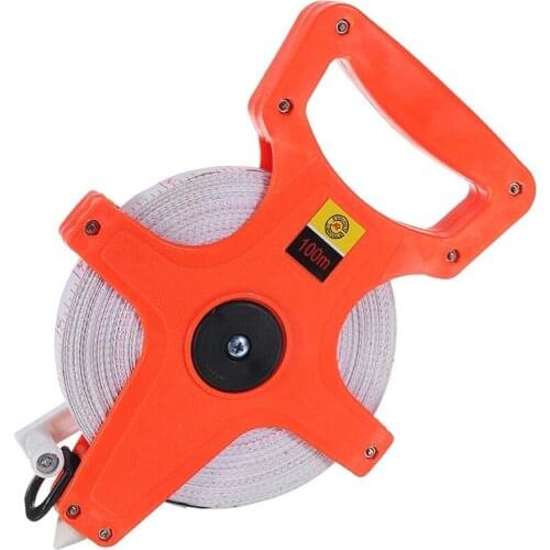 100m Retractable Fiberglass Tape Measure Open Reel Metric Scale Measuring Ruler Woodworking Gadget Depth Measurement