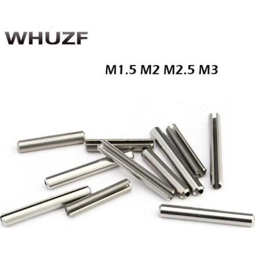 100pcs GB879 M1.5 M2 M2.5 M3 304 stainless steel positioning spring elastic cylindrical Cotter pin Dowel Tension Roll Pin