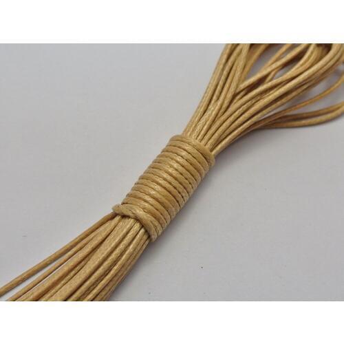 100 Yards Beige Korean Waxed Cord String Thread 1mm for Bracelet Necklace