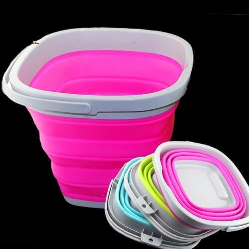 5L 10L Fishing Lure Plate Play Thickening Folding Water Bucket EVA Super Soft Silica Gel Retractable Portable Fishing Bucket