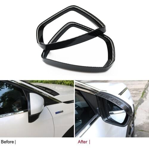Car Accessories for Peugeot 3008 GT 2017-2020 / 5008 GT 2017 2018 ABS Carbon Fiber Rearview Mirrors Rain Shield Deflector Trim