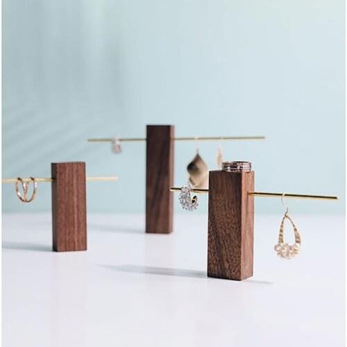 Wooden and metal earring holders bracelet stand for jewelry necklace holders jewelery organizer jewellery display case Hanging