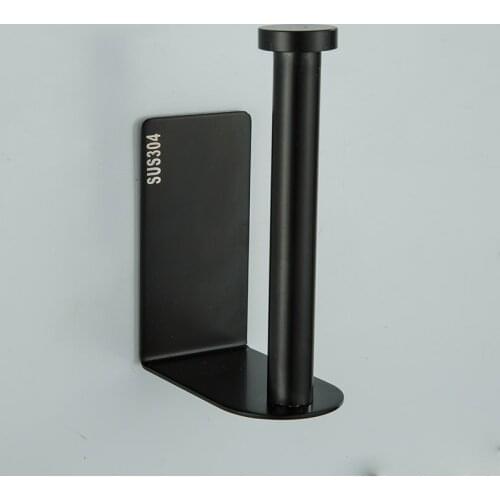Toilet Paper Holder Paper Towel Holder Wall Mount Bathroom Kitchen Roll Paper Holder Paper Towel Holder Modern Black