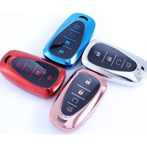 Wear-resistant New Soft TPU Smart Car Key Case Full Cover For Chevrolet Bolt Cruze Malibu Camaro 2016-2019 Auto StyleAccessories