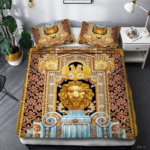 Mandala Retro European Bedding Set Luxury Style Duvet Cover for Adults Nordic 150 Bed Set Castle Palace 3d Quilt Home Textiles