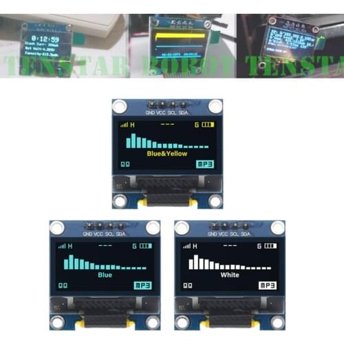 1pcs 4pin 0.96" White/Blue/Yellow blue 0.96 inch OLED 128X64 OLED Display Module 0.96" IIC I2C Communicate