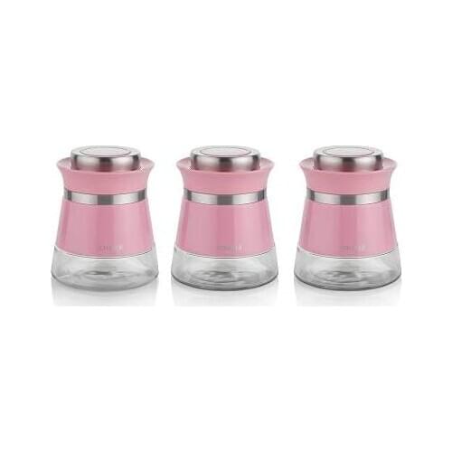 Schafer Kitchenhouse Spice Set 3 Pieces - Pink/Product Content: 3-Piece Vacuum Covered Spice Set/Part Detail: 3 Pieces